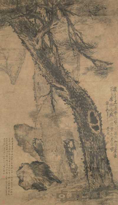 李鱓 松鹰 213×121cm